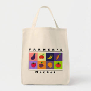 Tote Bag Fruits & Légumes Minimalistes Modernes – Marché de