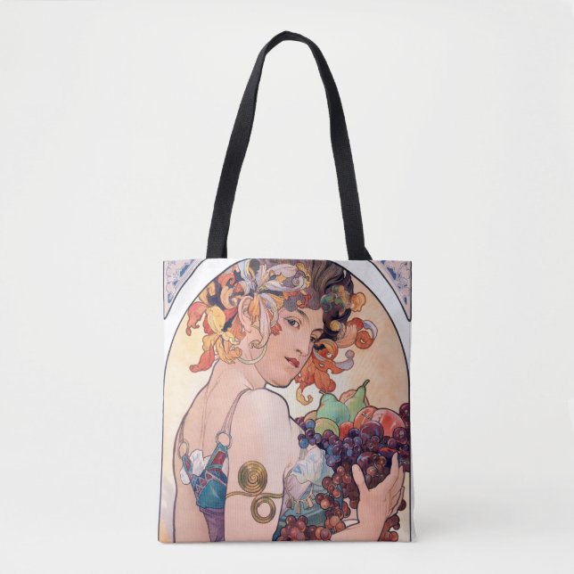 Tote Bag Fruits, Mucha (Devant)