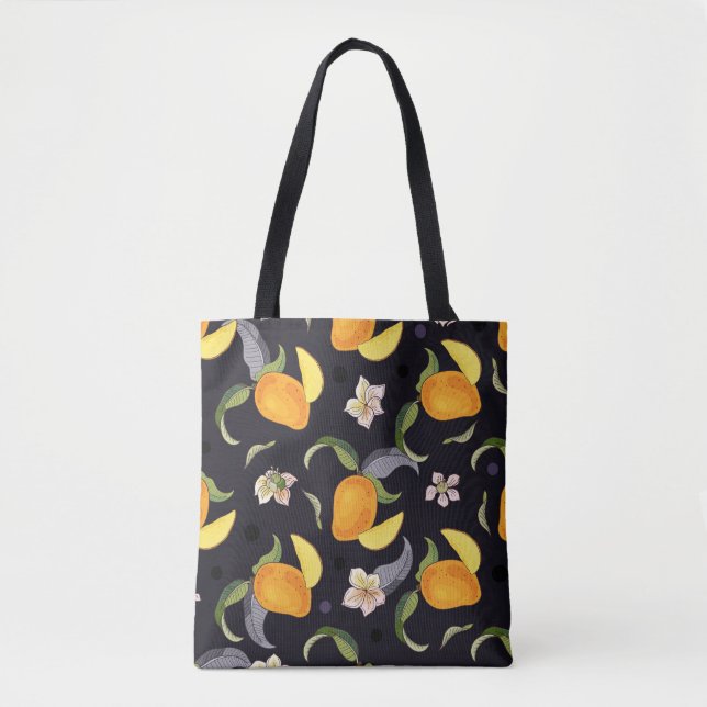 Tote Bag Fruits tropicaux Mango : Bright Seamless (Devant)