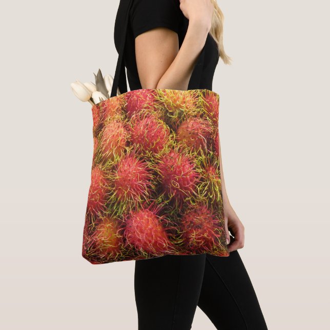 Tote Bag Fruits tropicaux Rambutan (De près)