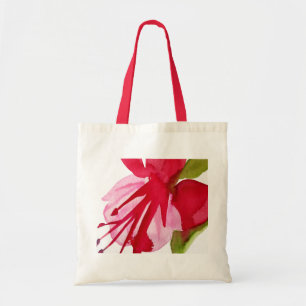 Tote Bag Fuchsia pop art watercolour flower