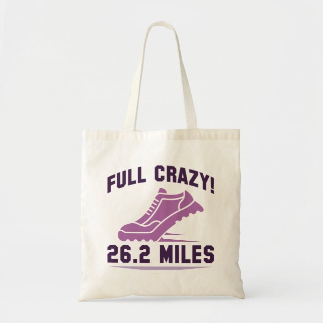 Tote Bag Full Crazy 26,2 Miles (Devant)