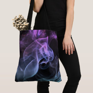 Tote Bag Fumée de couleur sarcelle violette