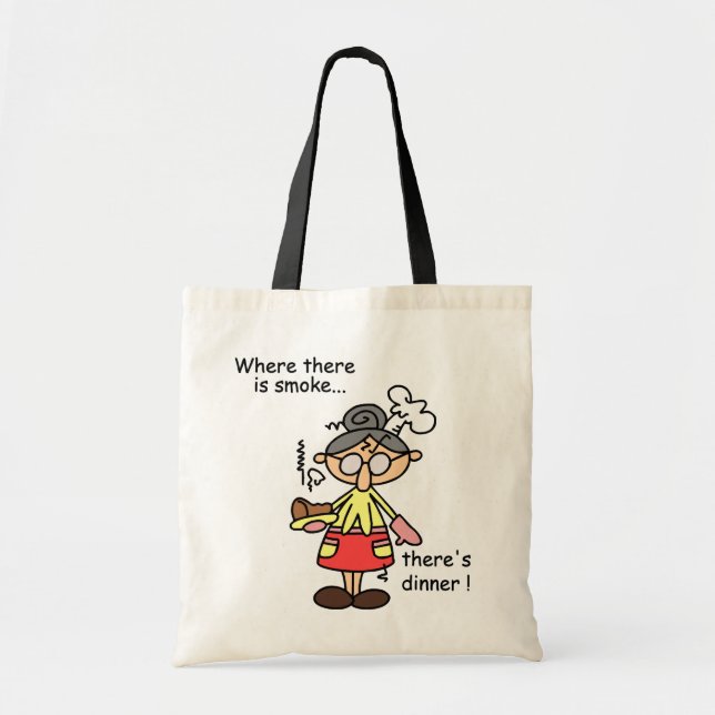 Tote Bag Fumée et T-shirts et cadeaux de dîner (Devant)