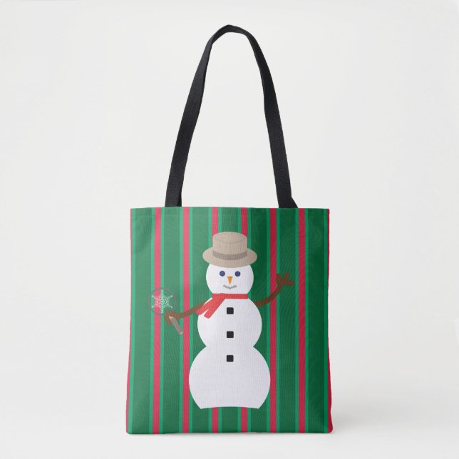 Tote Bag Fun and Fancy Christmas Snowman inspecteur (Devant)