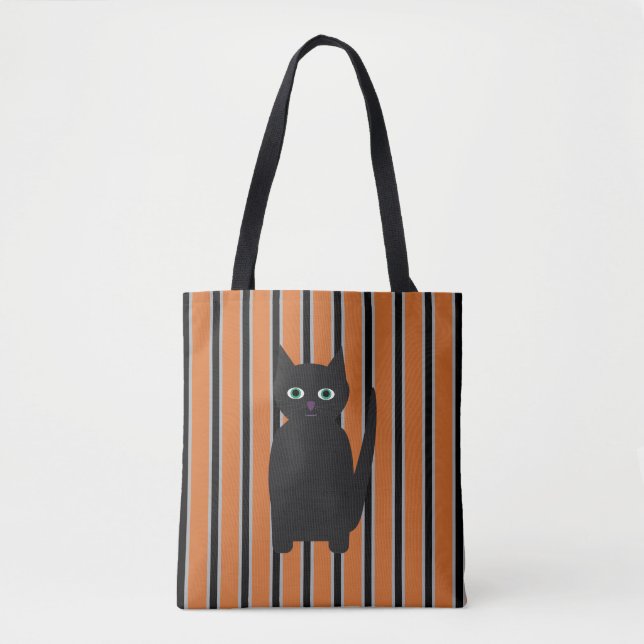 Tote Bag Fun and Fun Halloween Chats noirs (Devant)