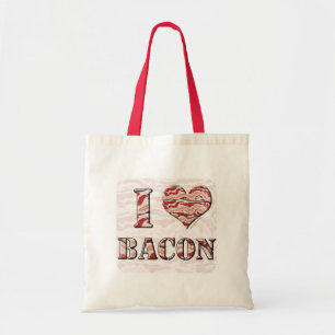 Tote Bag Fun Bacon Love Epic Heart Breakfast Slogan
