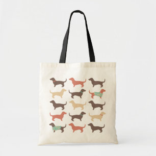Tote Bag Fun Dachshund Dog Motif