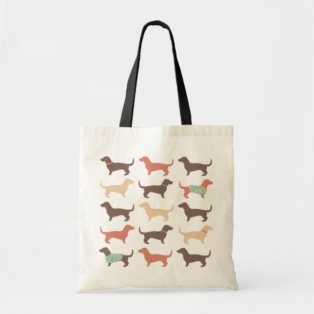 Tote Bag Fun Dachshund Dog Motif (Devant)