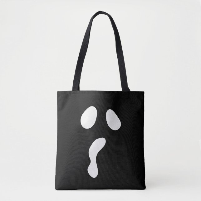 Tote Bag Fun Halloween boo face fantôme effrayant Parti (Devant)