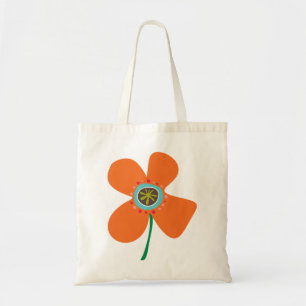 Tote Bag Fun Orange Daisy Pop Fleur Été Mélange Whimsical