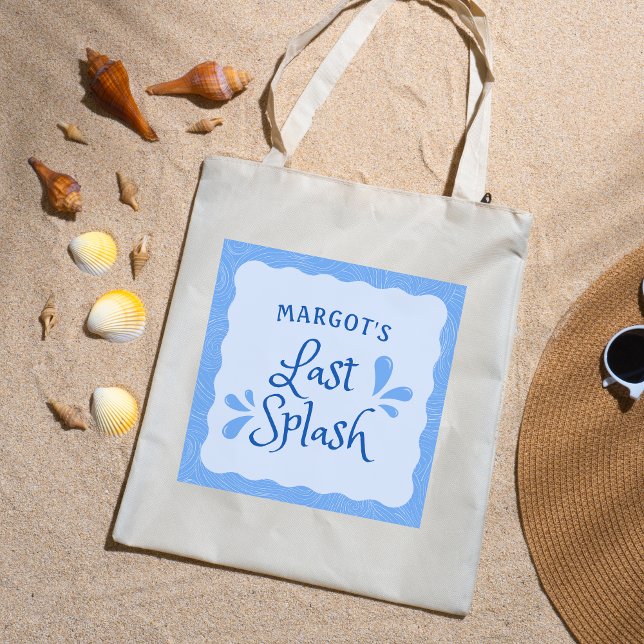 Tote Bag Fun Personnalisé "Dernier Splash" Bachelorette Par (Créateur téléchargé)