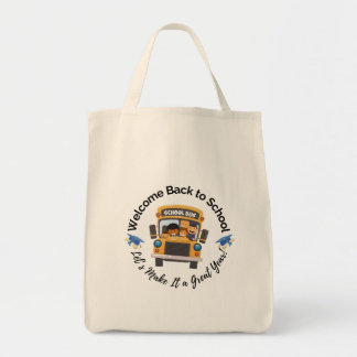 Tote Bag Fun School Bus Tote for Kids
