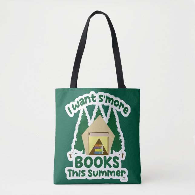 Tote Bag Fun Smore Books For Summer Bookish Humor (Devant)