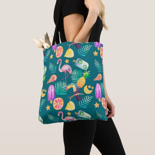 Tote Bag Fun Tropical Summer Motif (De près)