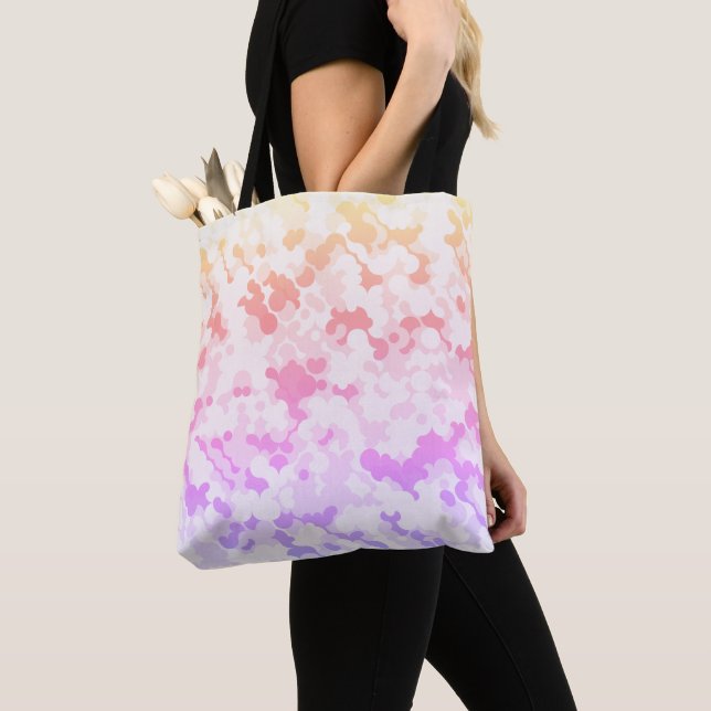 Tote Bag Funky Éclectique Bohème Abstrait Coucher de soleil (De près)