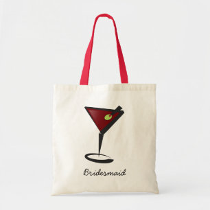 Tote Bag Funky martini Fun Bridesmaid Faveurs