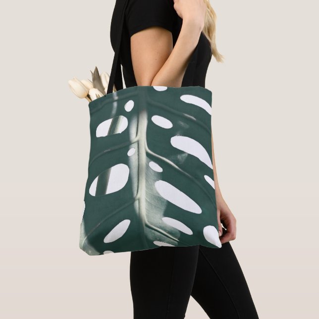 Tote Bag Funky Pale Green Plante de fromage suisse (De près)