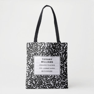 Tote Bag Funny Anglais Motif de composition de l'enseignant