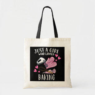 Tote Bag Funny Bake Baking Lover Just A Girl Who Loves