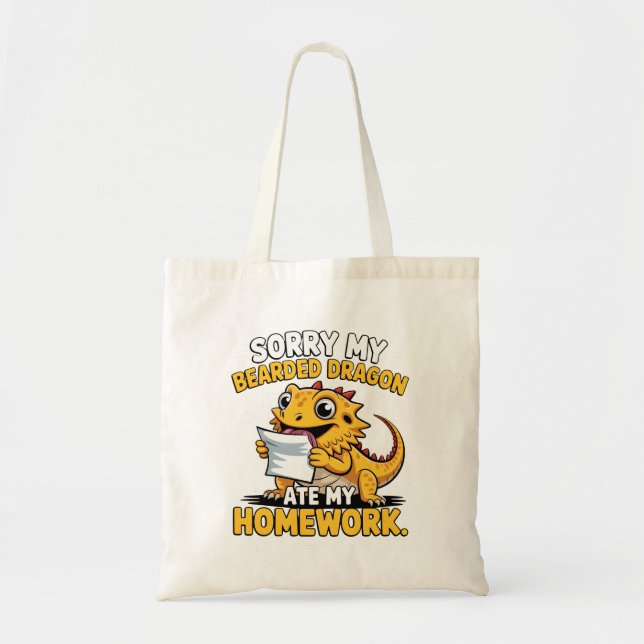 Tote Bag Funny Bearded Dragon Cute Reptile Lover Gift (Devant)