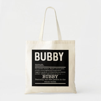 Tote Bag Funny Bubby Définition Grand-mère Fête des mères C
