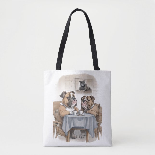 Tote Bag Funny Bulldog (Devant)