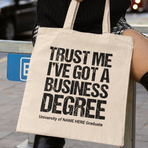 Tote Bag Funny Business School Graduation Custom College