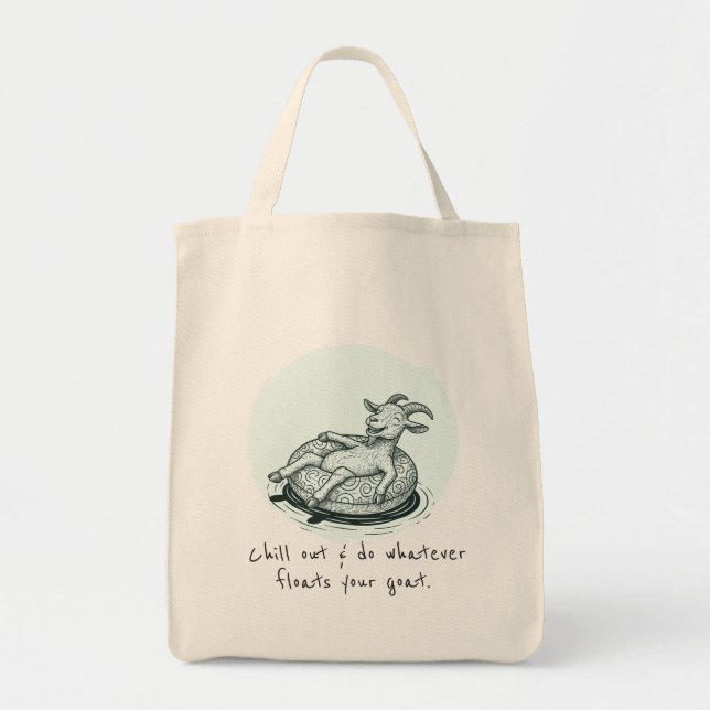 Tote Bag Funny Capricorn Goat Zodiac Holiday Birthday Gift (Devant)
