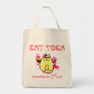 Tote Bag Funny Chat Yoga