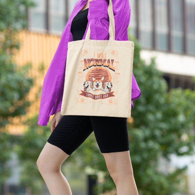 Tote Bag Funny Chien maman Chien papa mignon canevas cadeau (Créateur téléchargé)