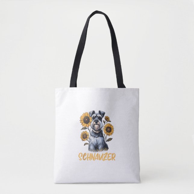 Tote Bag Funny Chien Schnauzer (Devant)