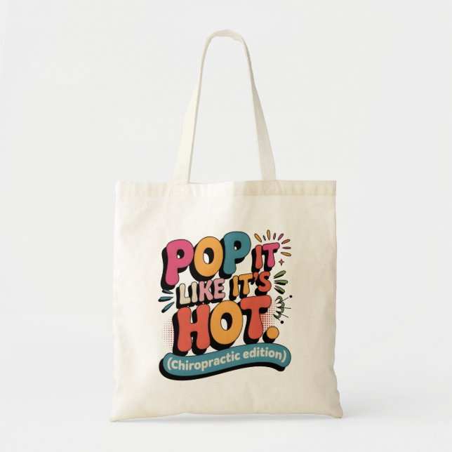 Tote Bag Funny Chiropractic Quote for Spine Health Lovers (Devant)