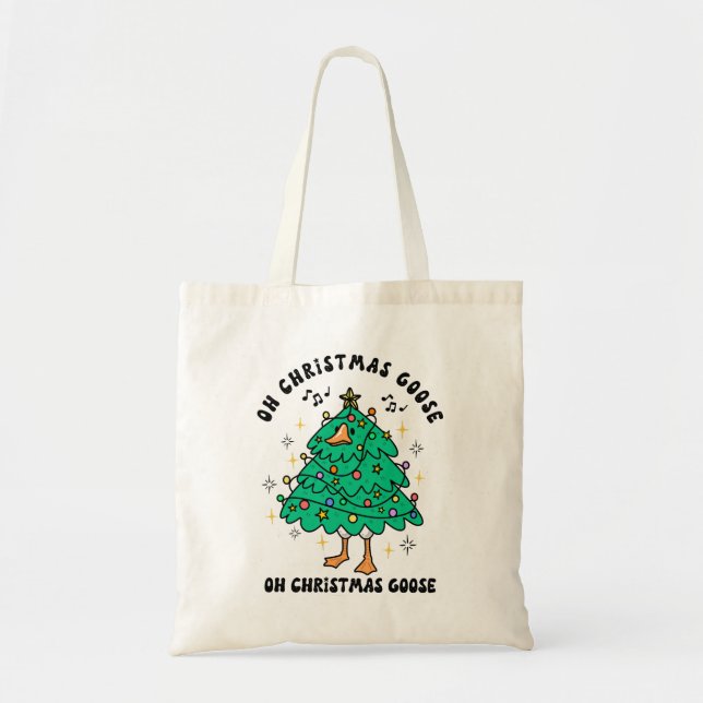 Tote Bag Funny Christmas Goose (Devant)