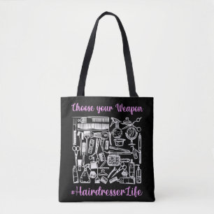 Tote Bag Funny Coiffeur Équipement Coiffeur Liste d'étoiles