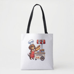 Tote Bag Funny Dachshund Chien Weiner Saucisse Hotdog Sandw