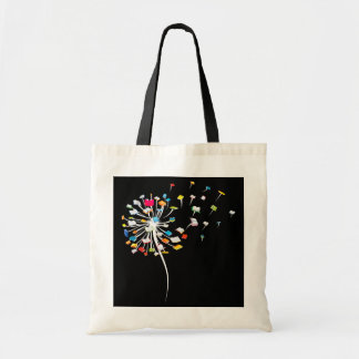 Tote Bag Funny Dandelion Livres Cadeau Pour Lecture Lover