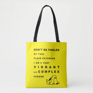 Tote Bag Funny Dog Personality Typografy