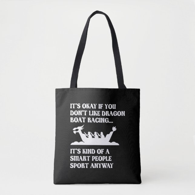 Tote Bag  Funny Dragon Boat Racing Ligne de Humour nautique (Devant)