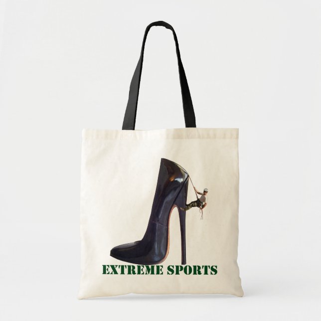 Tote Bag Funny Extreme Sports - Escalade de chaussures (Devant)
