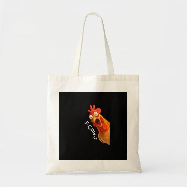Tote Bag Funny F-Caw-F Poulet F-Caw-F Poulet Créatif Décont (Devant)