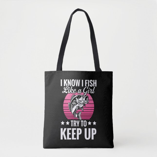 Tote Bag Funny Fishing Themed (Devant)