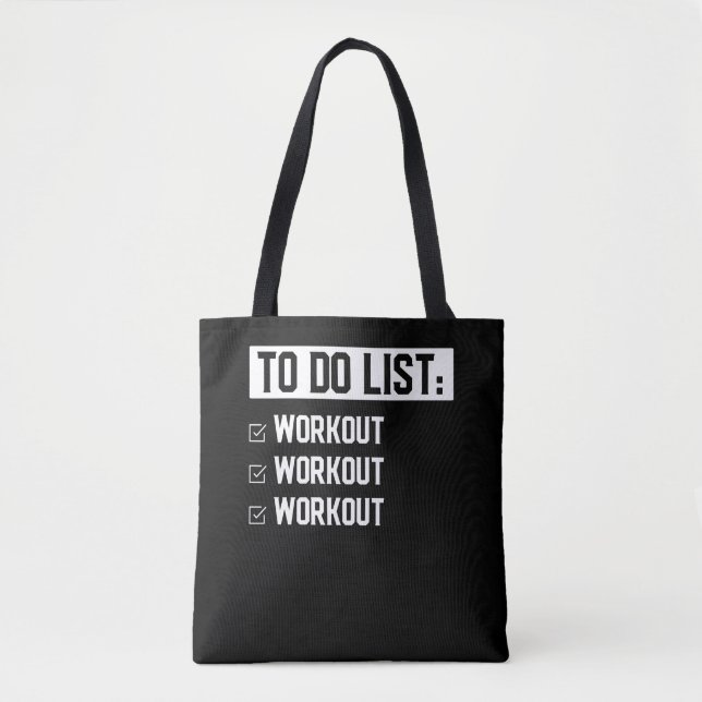 Tote Bag Funny Fitness Workout (Devant)