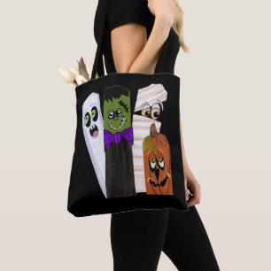 Tote Bag Funny Frankenstein Citrouille fantôme Homme invisi