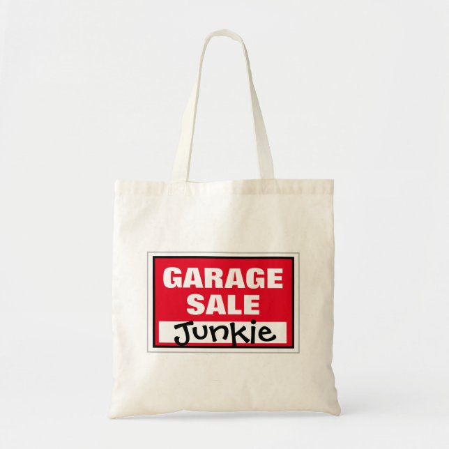 Tote Bag Funny Garage Vente Junkie (Devant)