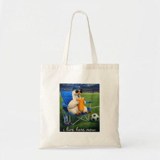Tote Bag Funny Goose Soccer j'habite ici maintenant