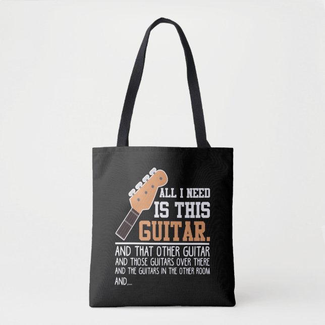 Tote Bag Funny Guitariste Guitariste de Guitare J'ai besoin (Devant)