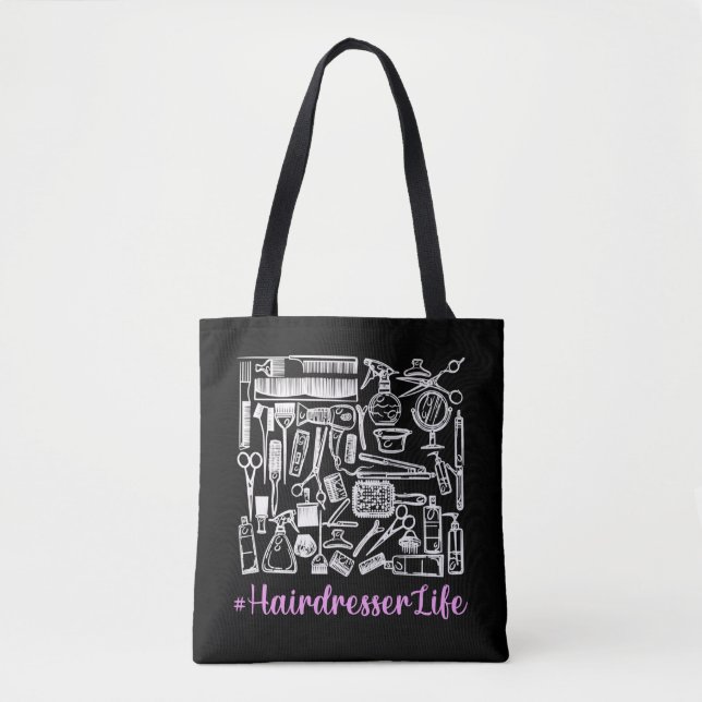Tote Bag Funny Hair Styliste Equipement Coiffeur (Devant)