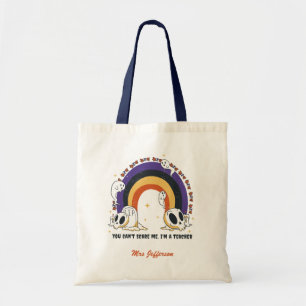 Tote Bag Funny Halloween Retro Boho Rainbow Custom enseigna