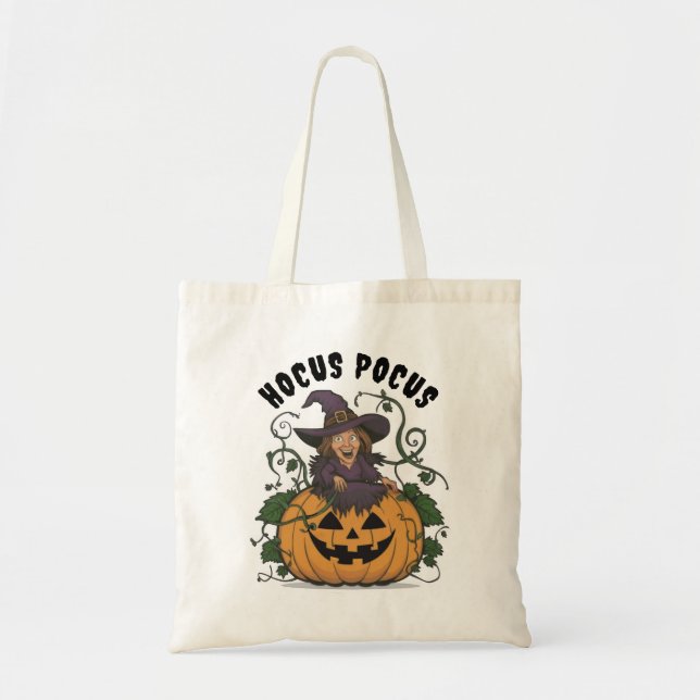 Tote Bag Funny Halloween sorcière (Devant)